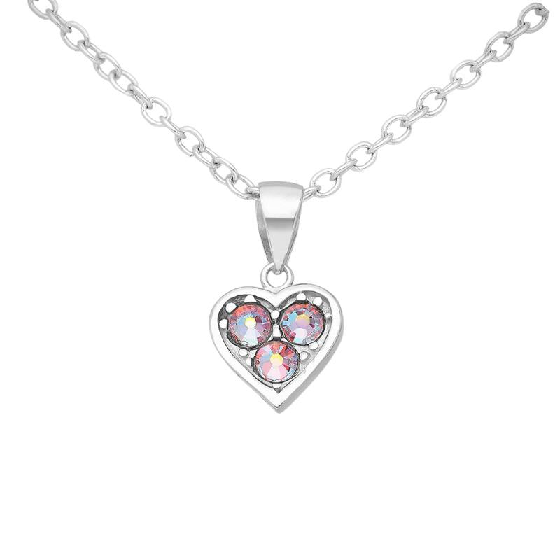925 Sterling Silver Mystic Topaz Heart Pendant,
