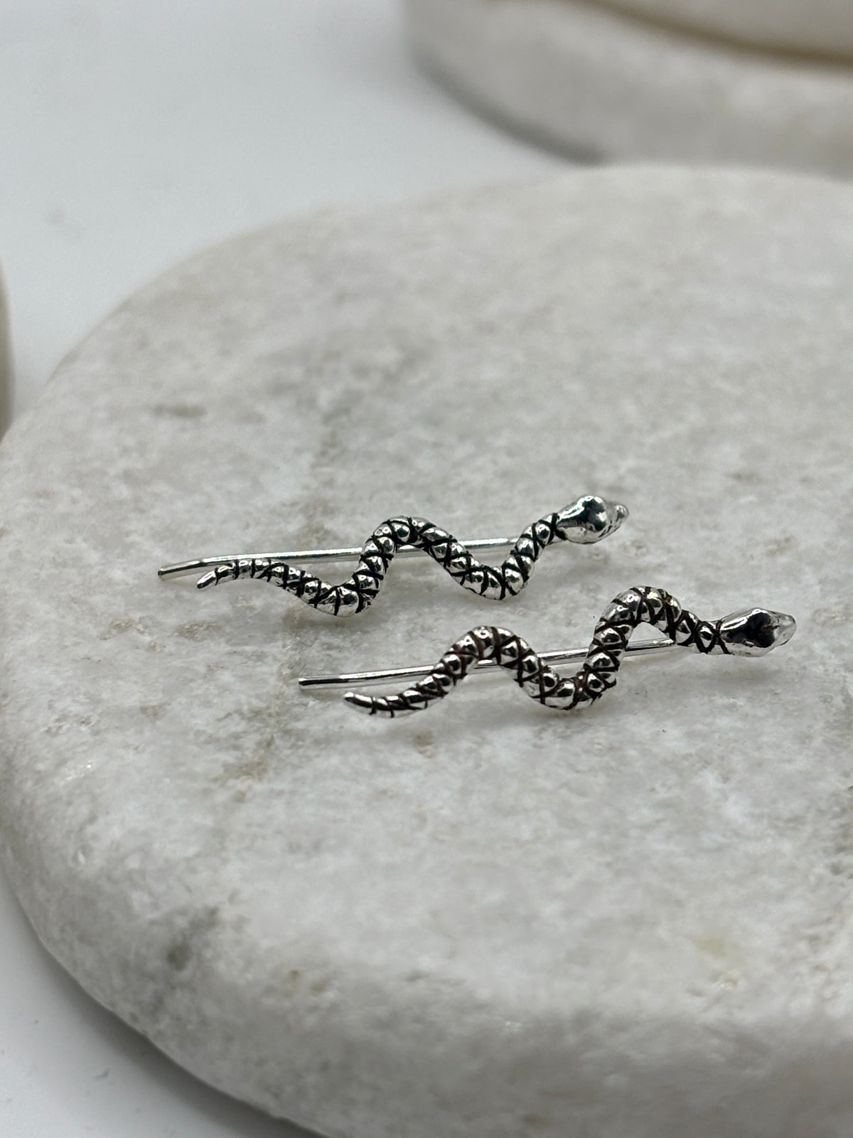925 silver snake threader earrings