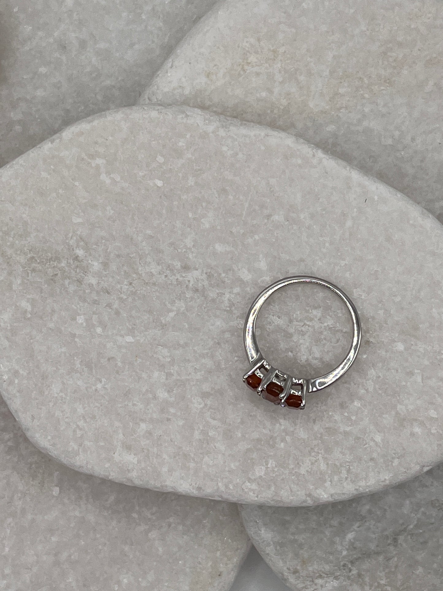 925 Sterling Silver Orange Kyanite Size S