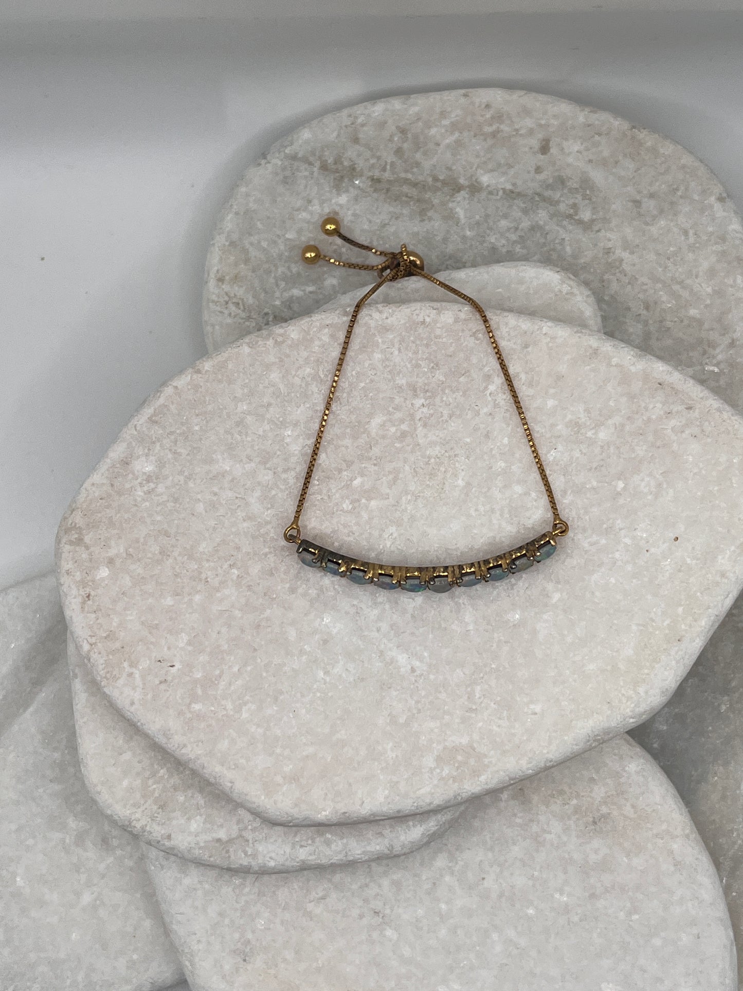 925 Sterling Silver Opal Triplet Bracelet