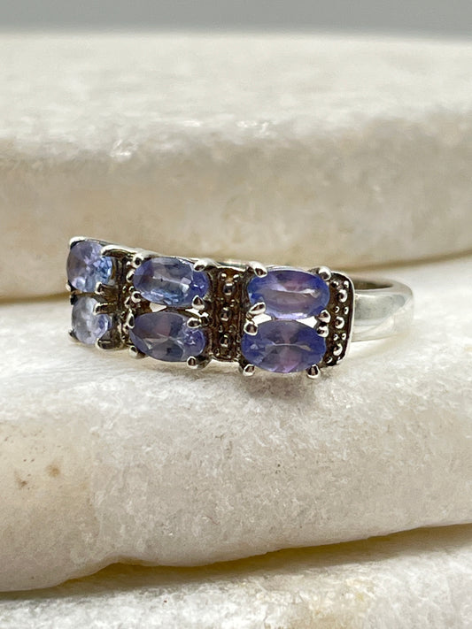 925 Sterling Silver AA Tanzanite Ring - Size O