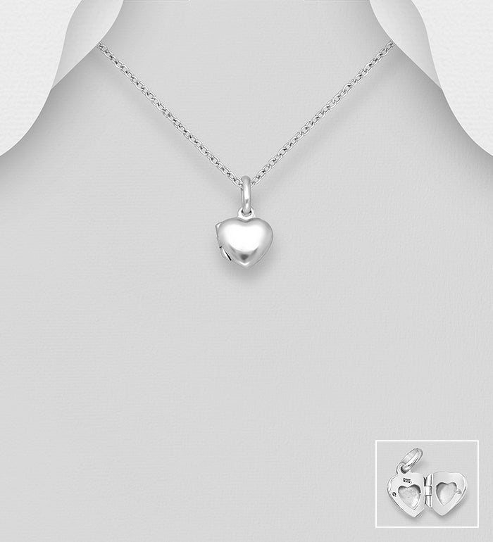925 Sterling Silver Engravable Locket Pendant