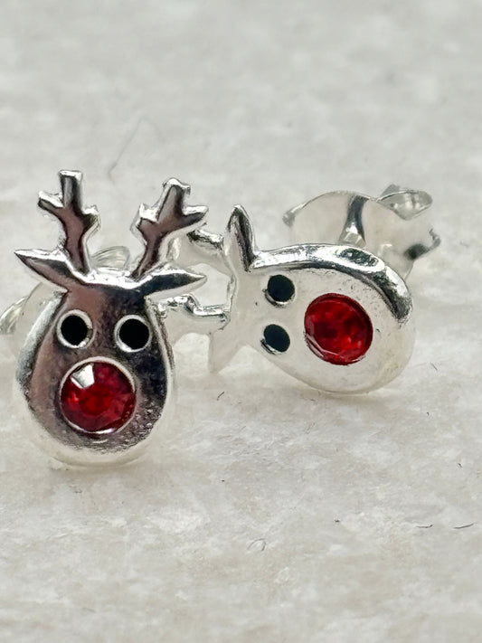 Meet our ever-popular Rudolph the Reindeer stud earrings in 925 sterling silver. Festive, fun and perfect for the office, parties or Christmas gifting.