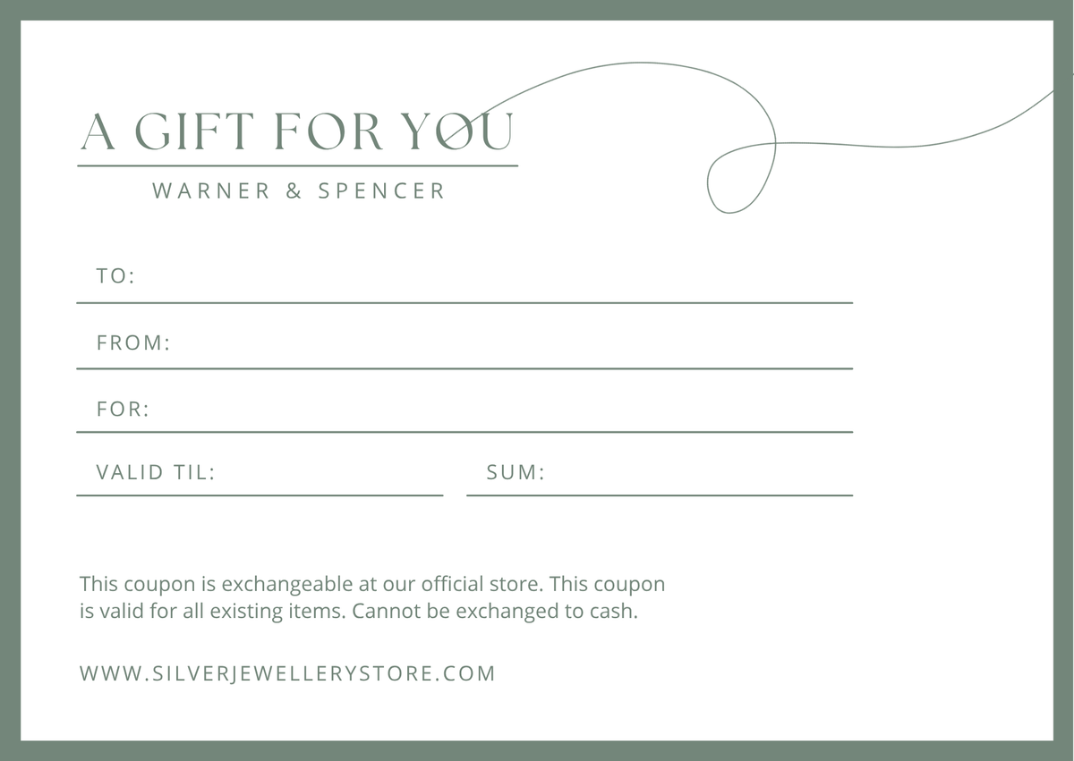 Silver Jewellery Store Gift Card
