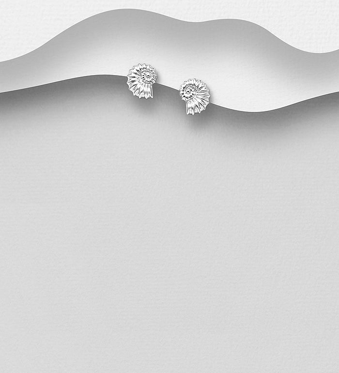 925 Sterling Silver Shell Push-Back Earrings
