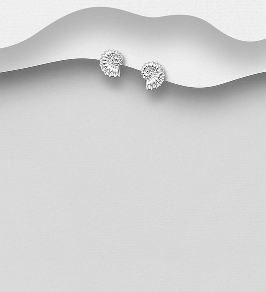 925 Sterling Silver Shell Push-Back Earrings