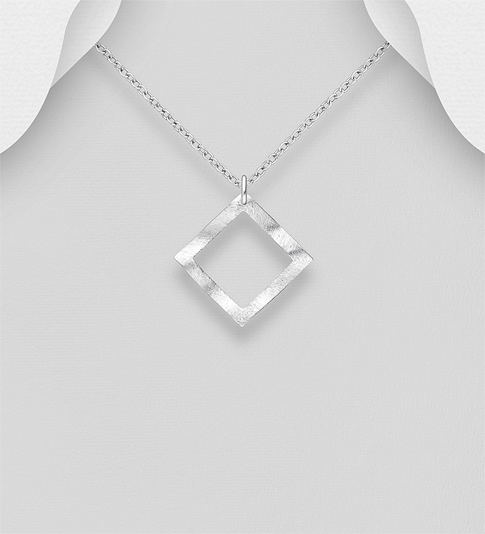925 Sterling Silver Matte Pendant