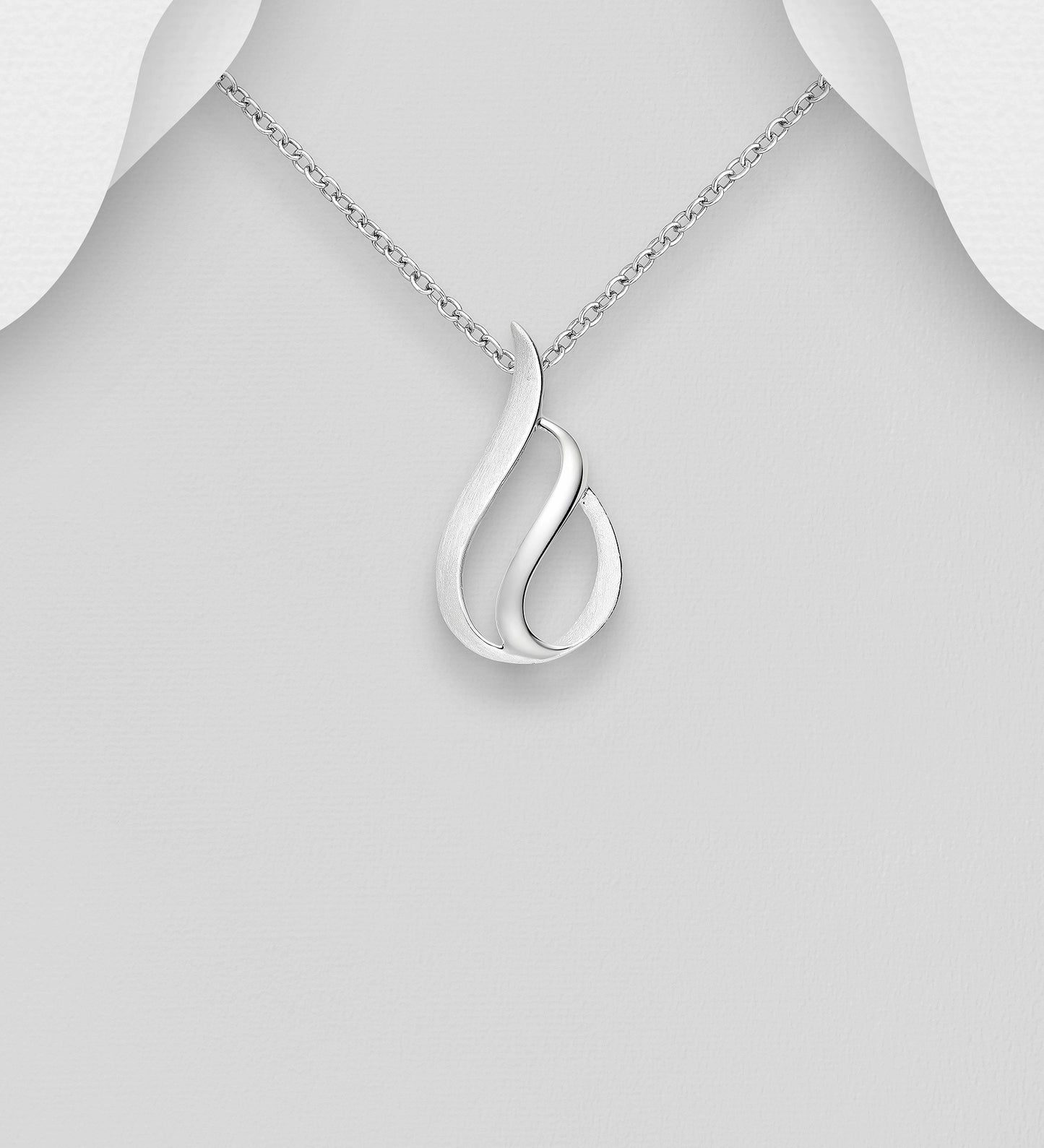925 Sterling Silver Matte Pendant