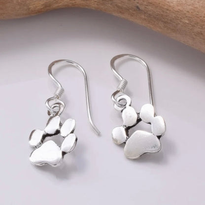 925 Sterling silver paw drop earrings