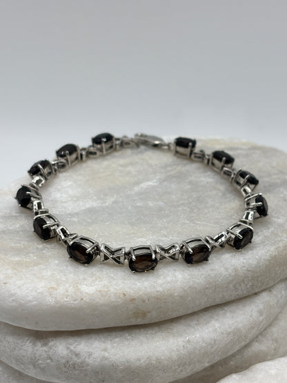 925 Sterling Silver Smoky Quartz Bracelet