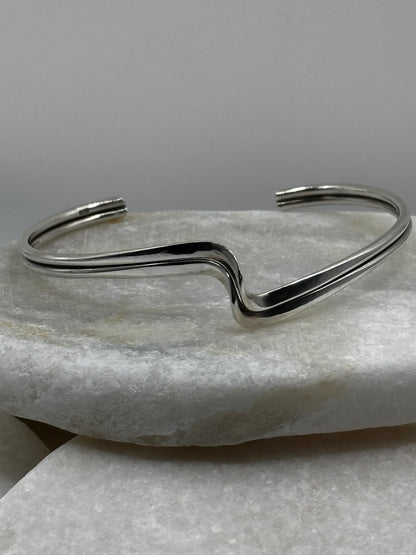 925 Sterling Silver Cuff Twist Bangle