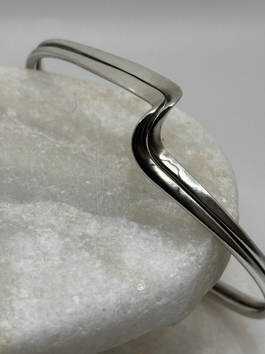 925 Sterling Silver Cuff Twist Bangle