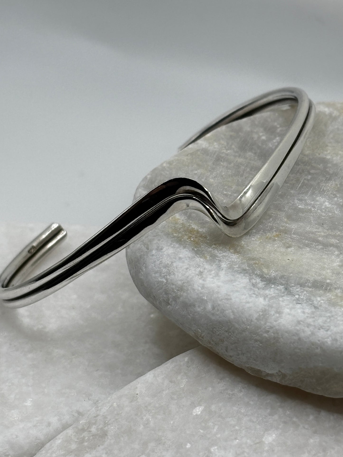 925 Sterling Silver Cuff Twist Bangle