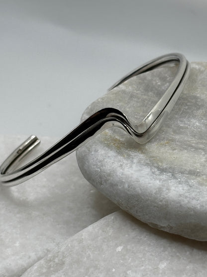 925 Sterling Silver Cuff Twist Bangle