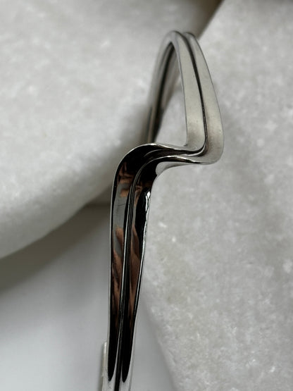 925 Sterling Silver Cuff Twist Bangle