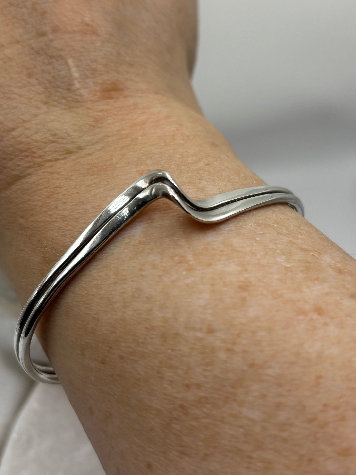 925 Sterling Silver Cuff Twist Bangle