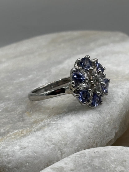 925 Sterling Silver Tanzanite Ring Size O