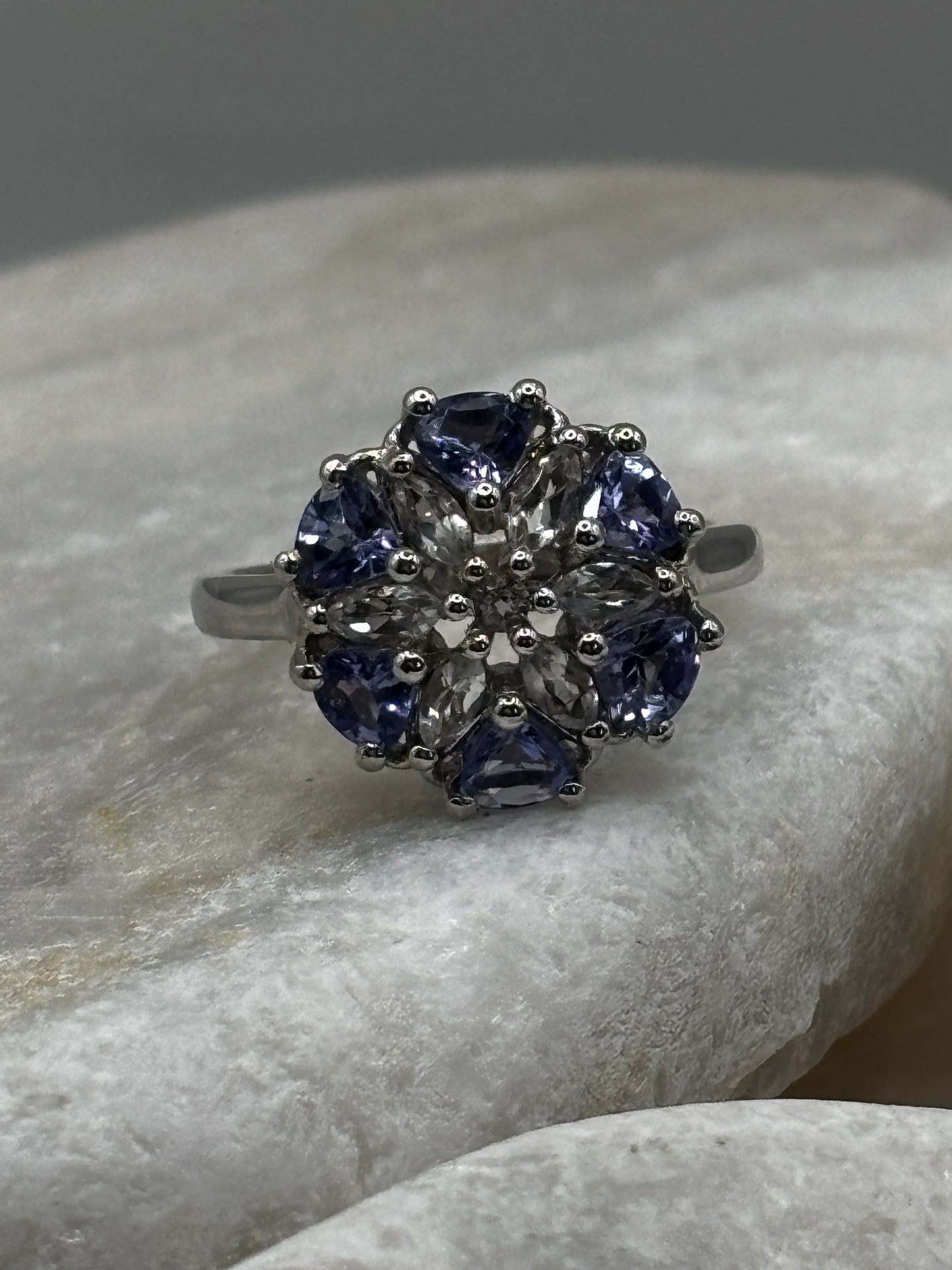 925 Sterling Silver Tanzanite Ring Size O