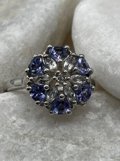 925 Sterling Silver Tanzanite Ring Size O