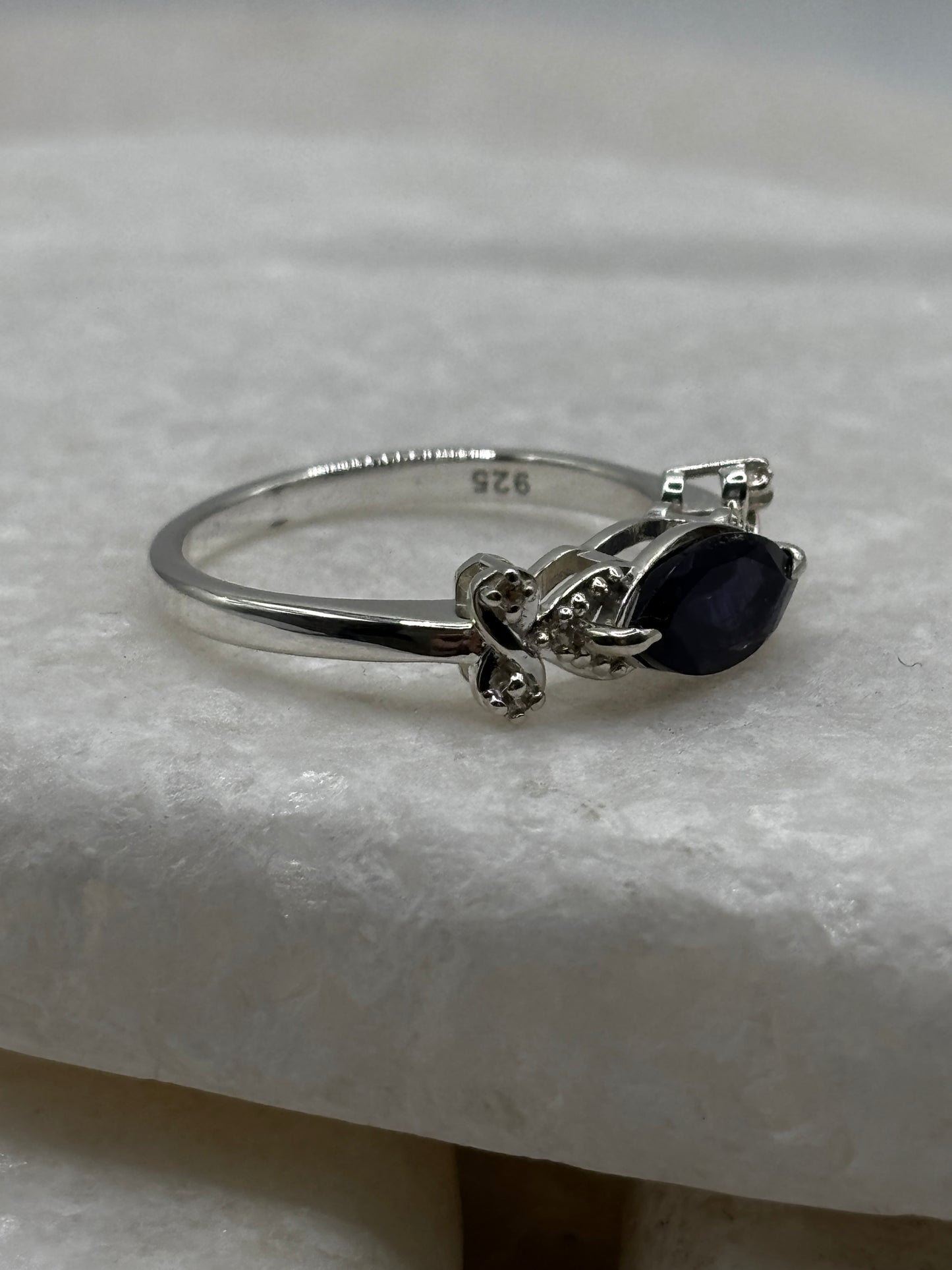 925 Sterling Silver Kyanite Marquise Cut Ring - Size M