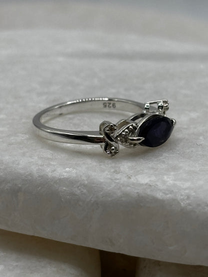 925 Sterling Silver Kyanite Marquise Cut Ring - Size M
