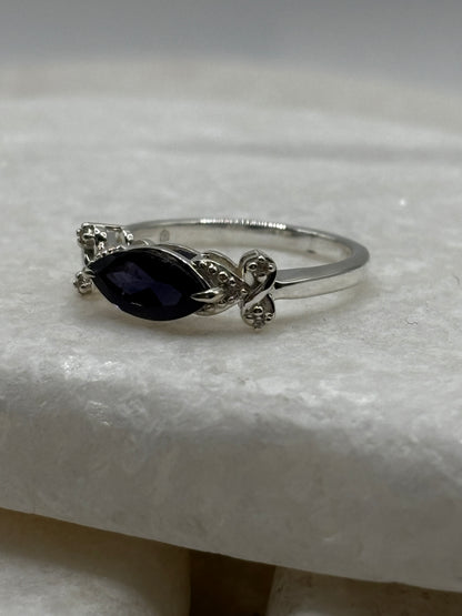 925 Sterling Silver Kyanite Marquise Cut Ring - Size M