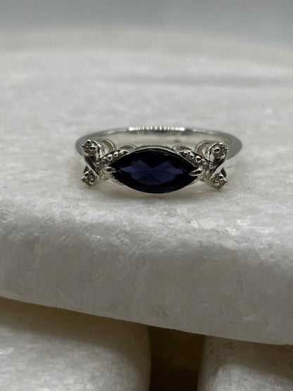 925 Sterling Silver Kyanite Marquise Cut Ring - Size M