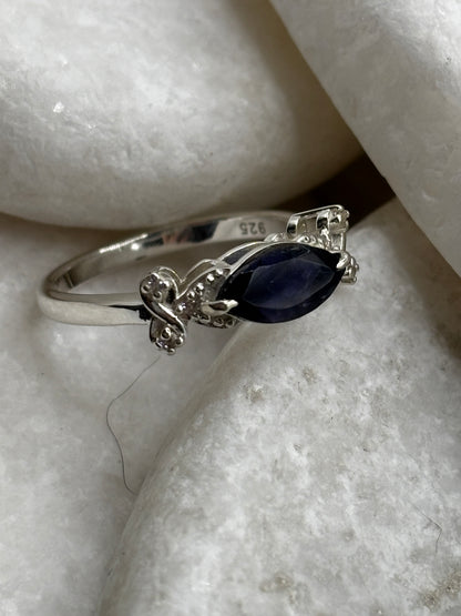 925 Sterling Silver Kyanite Marquise Cut Ring - Size M