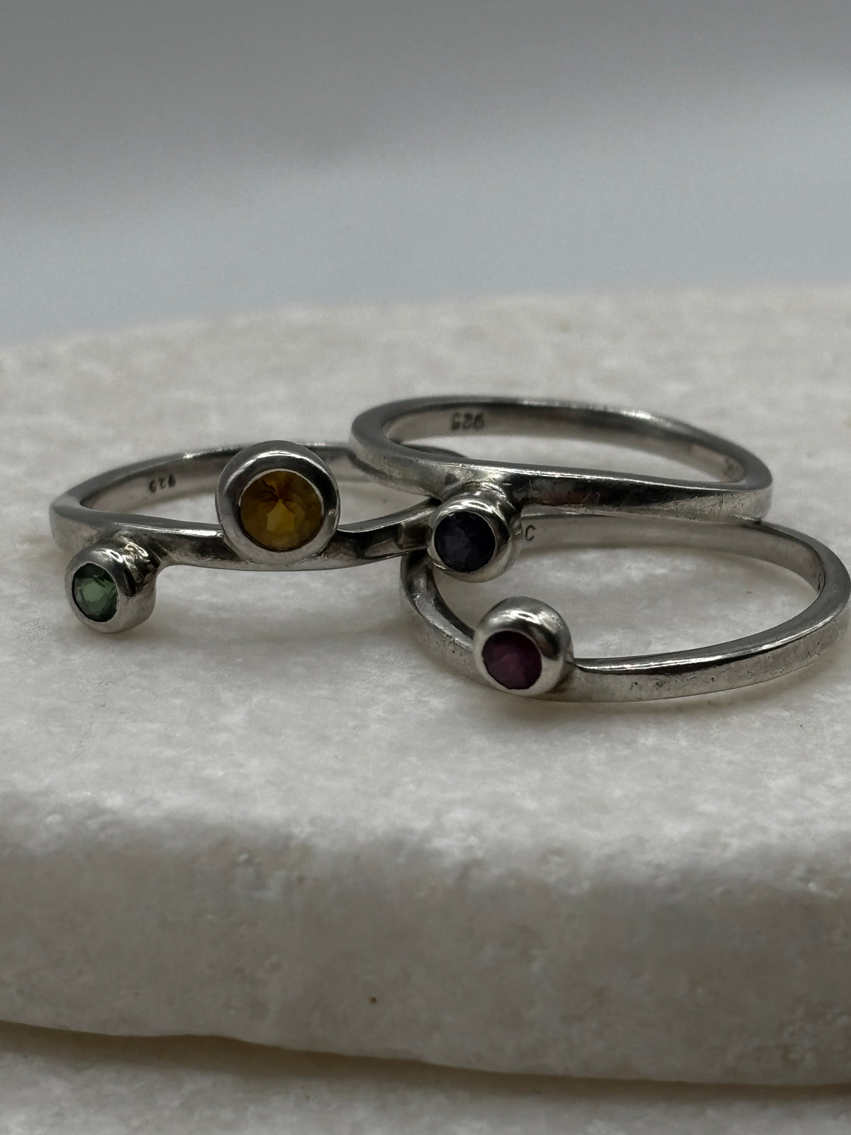 925 Sterling Silver Bubble Stacking Ring – UK Size P