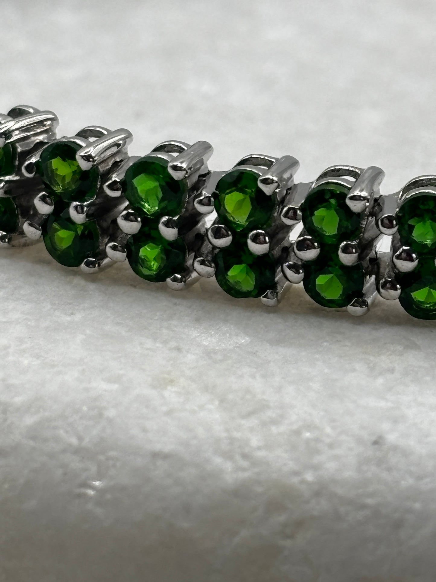 925 Sterling Silver Chrome Diopside Bracelet