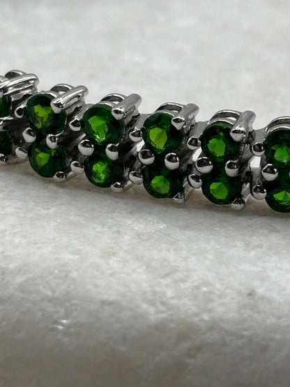 925 Sterling Silver Chrome Diopside Bracelet