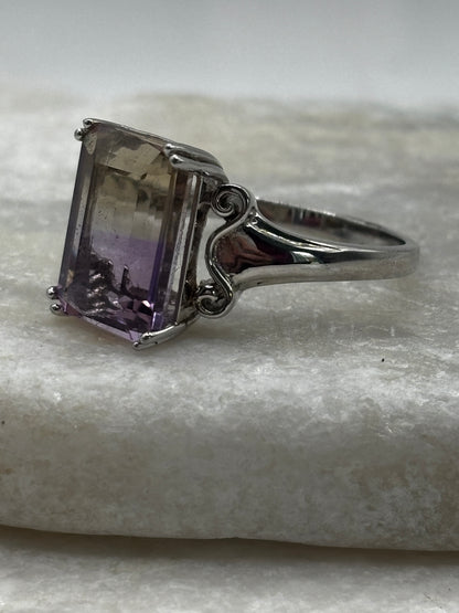 925 Sterling Silver Ametrine Ring - Size T