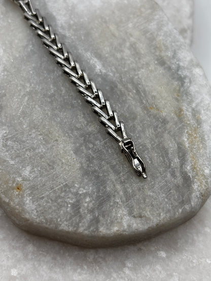 925 Sterling Silver Ruby Bracelet - 12cts - 19cm
