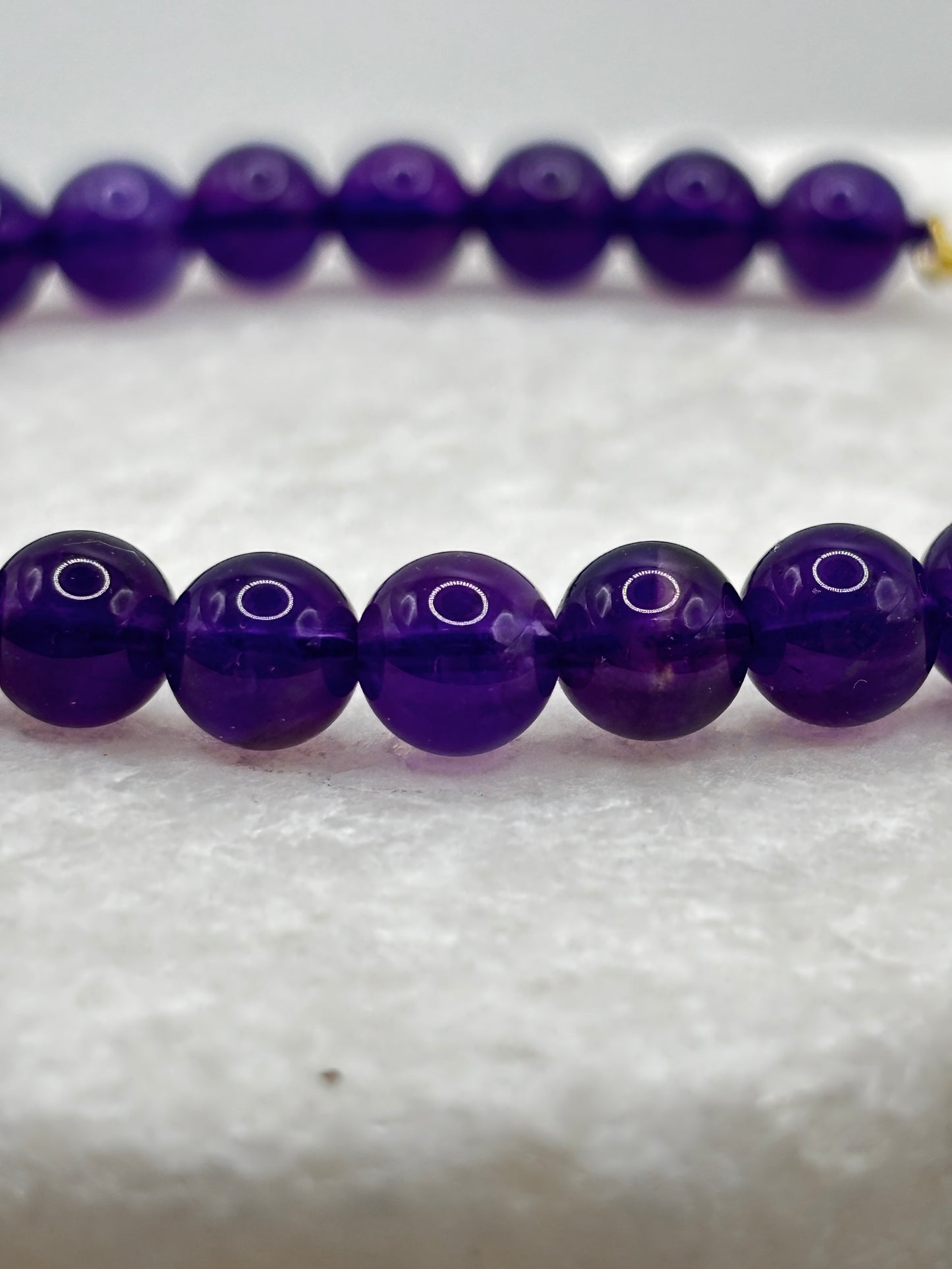925 Sterling Silver Amethyst Gilded Slider Bracelet