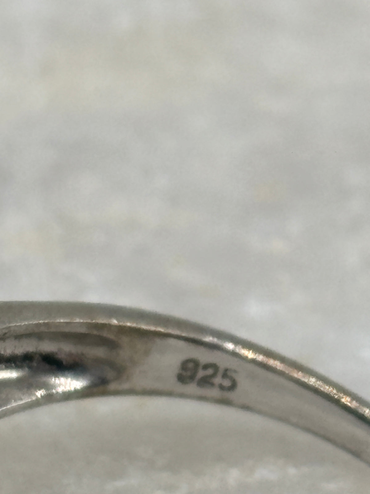 Vintage 925 Sterling Silver Turquoise and Diamond Accented Statement Ring - Size Q