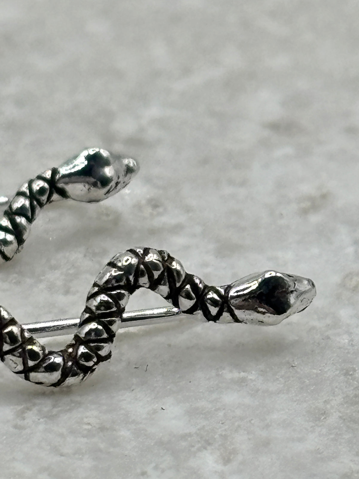 925 silver snake threader earrings