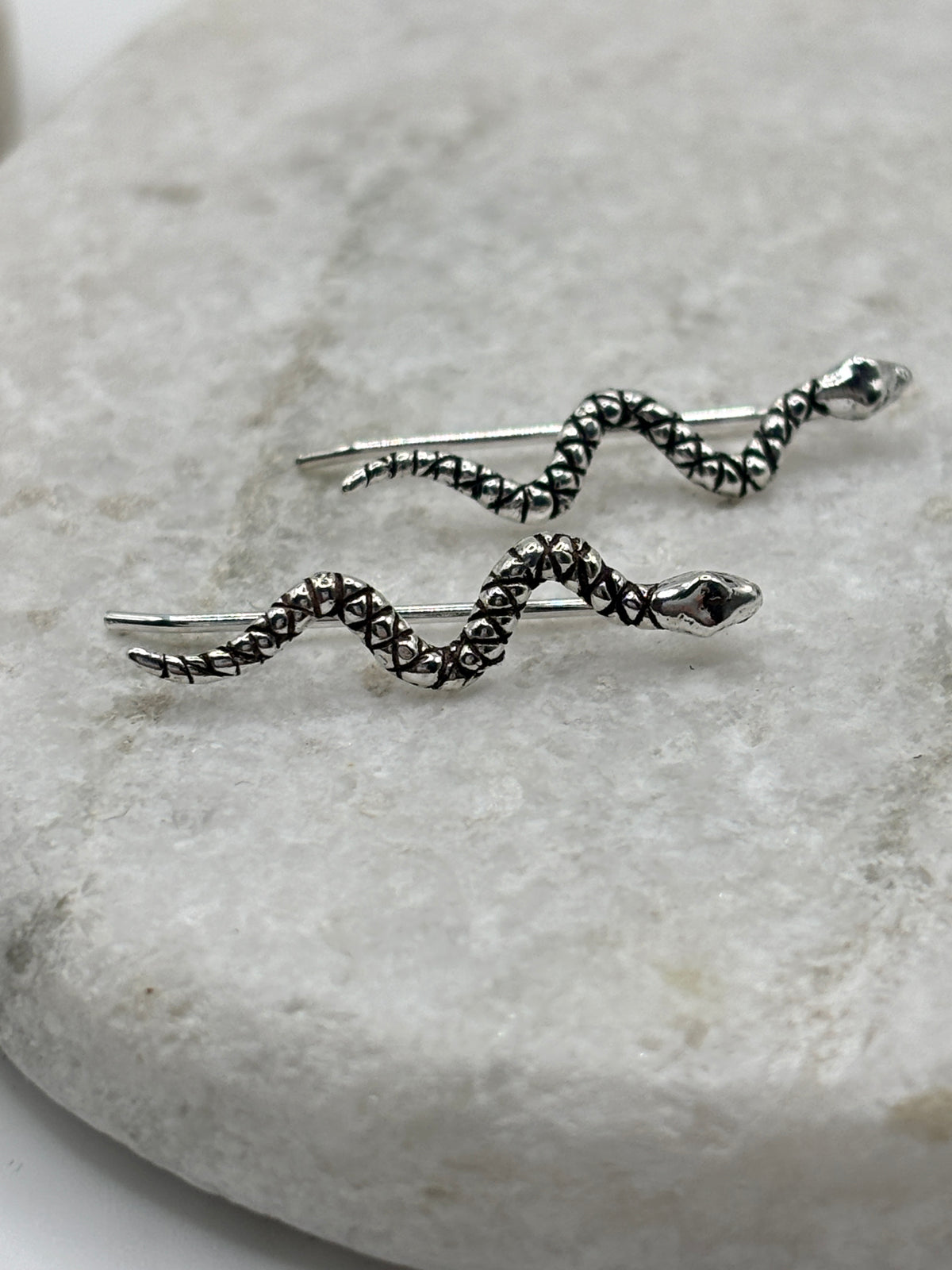 925 silver snake threader earrings