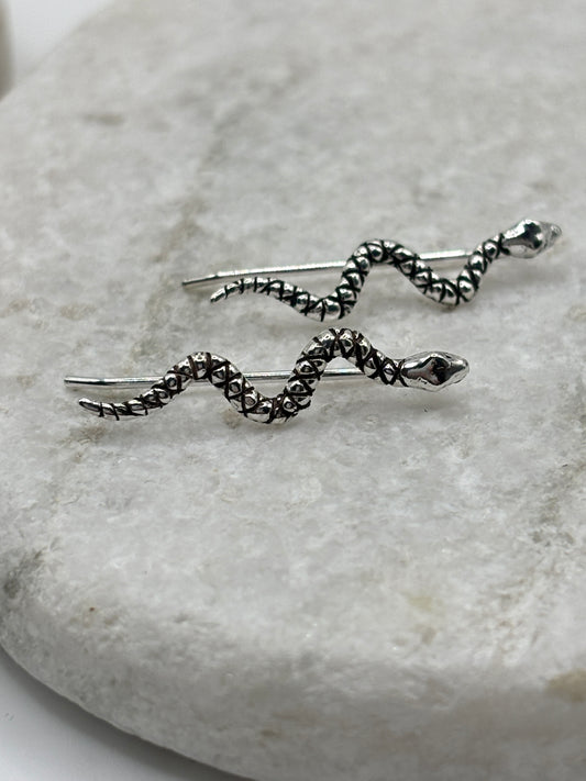 925 silver snake threader earrings