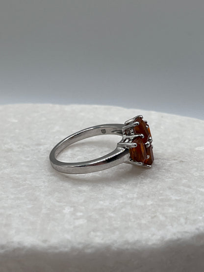 925 Sterling Silver Orange Kyanite Size S