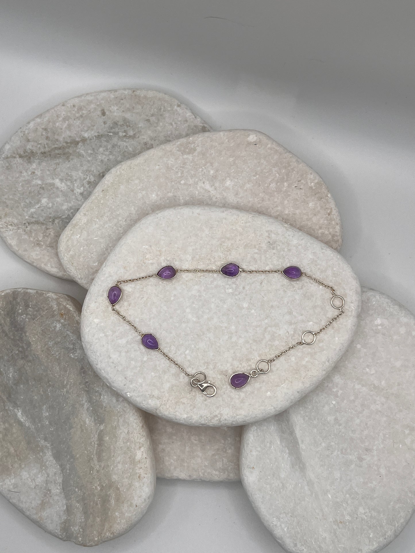 925 Sterling Silver Amethyst Bracelet