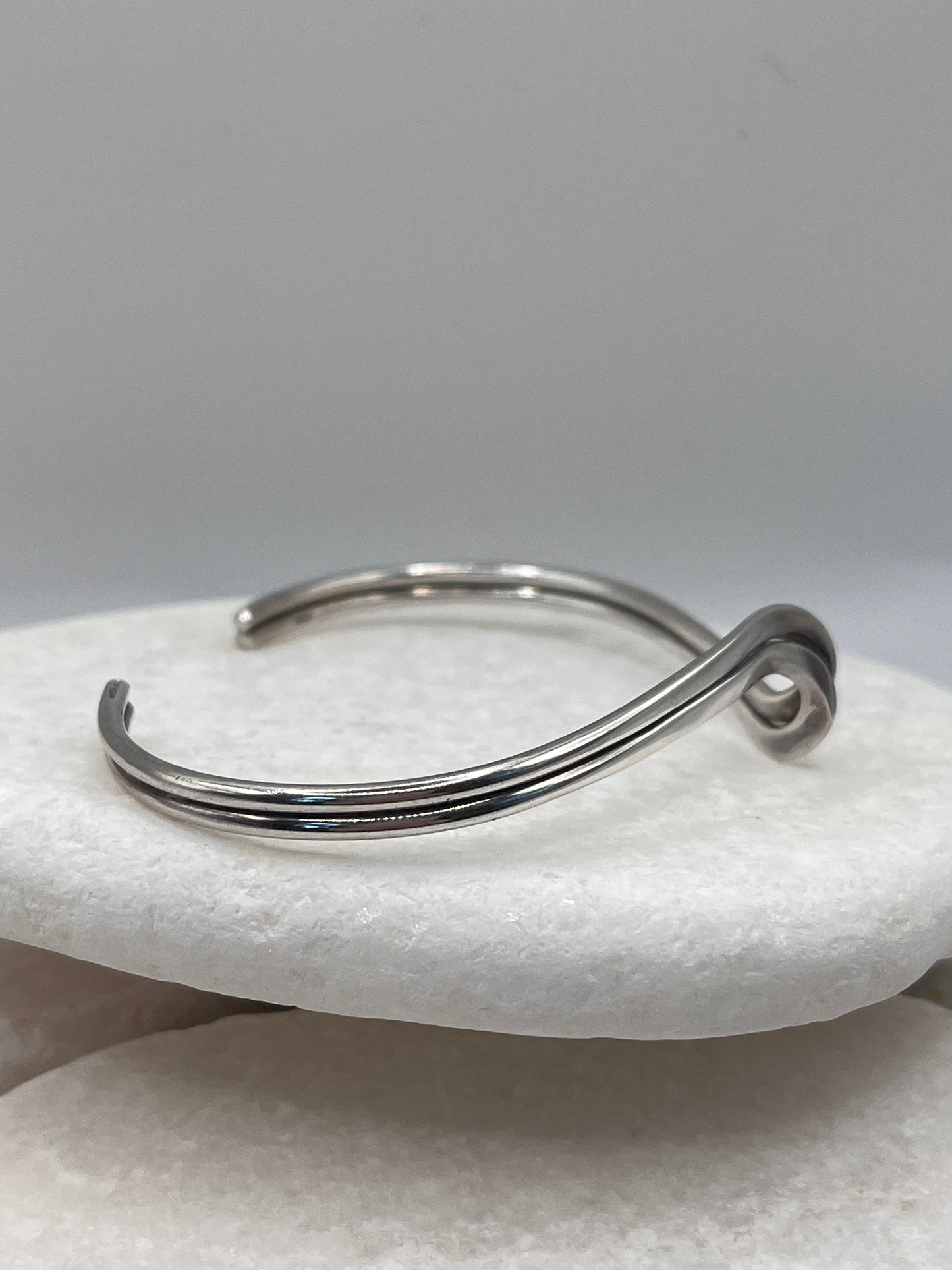 925 Sterling Silver Two Strand Cuffed Bangle