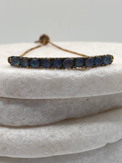 925 Sterling Silver Opal Triplet Bracelet
