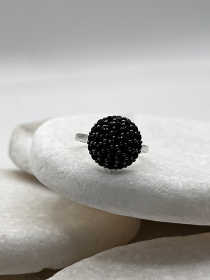 925 Sterling Silver Sapphire Cluster Ring Size L