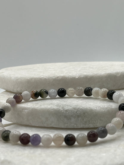 Handmade Unicorn Tourmaline Beaded Bracelet - 6mm