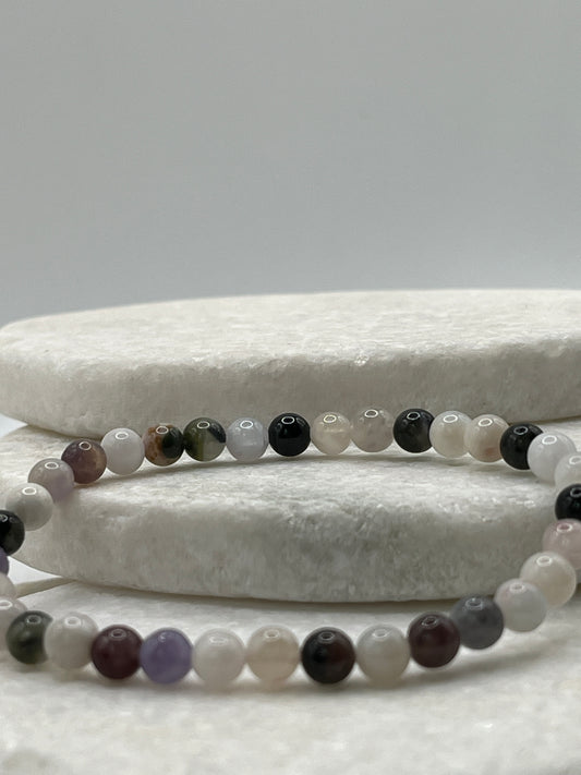 Handmade Unicorn Tourmaline Beaded Bracelet - 6mm