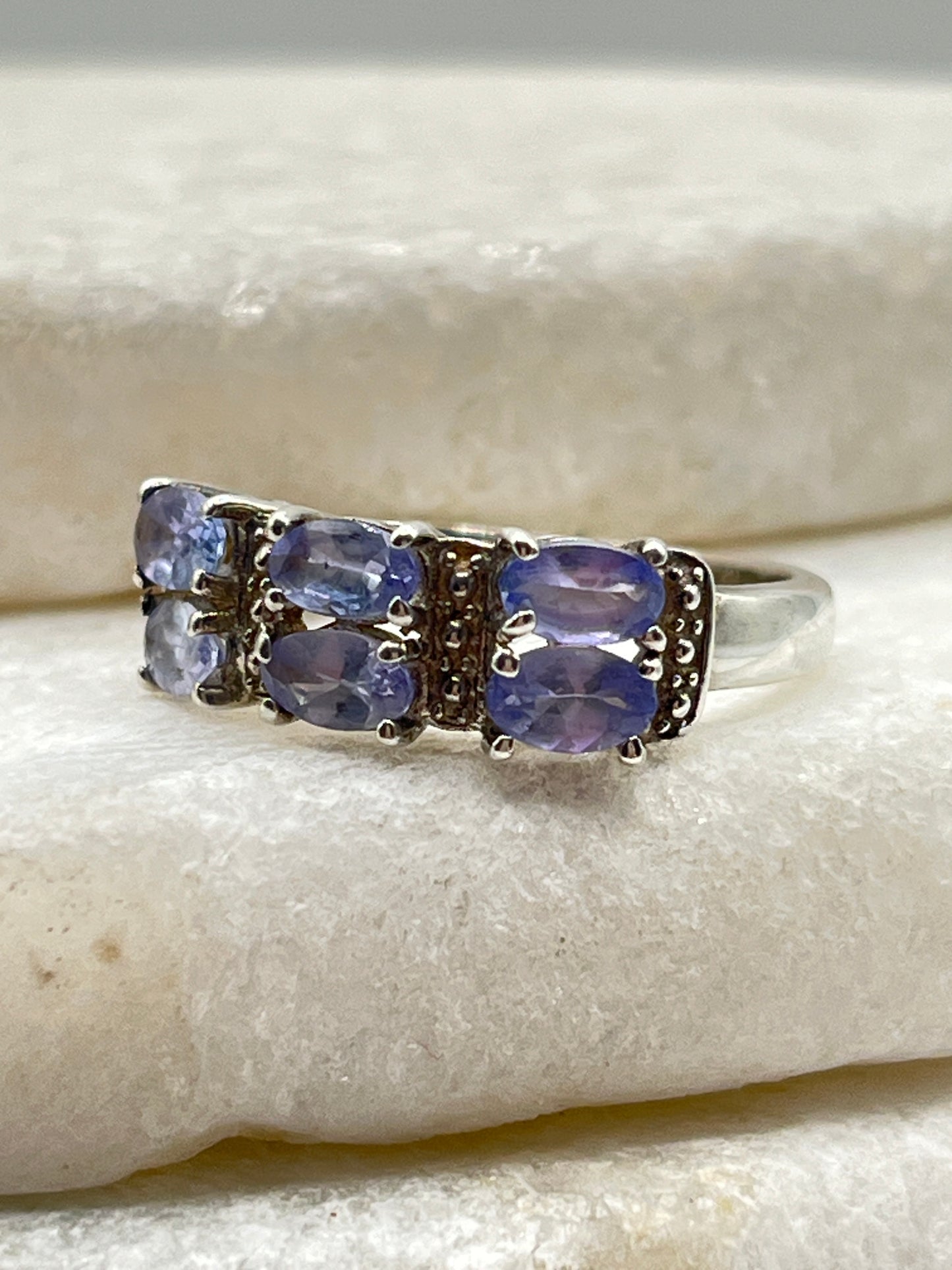 925 Sterling Silver AA Tanzanite Ring - Size O