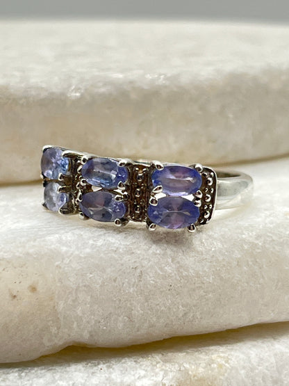 925 Sterling Silver AA Tanzanite Ring - Size O