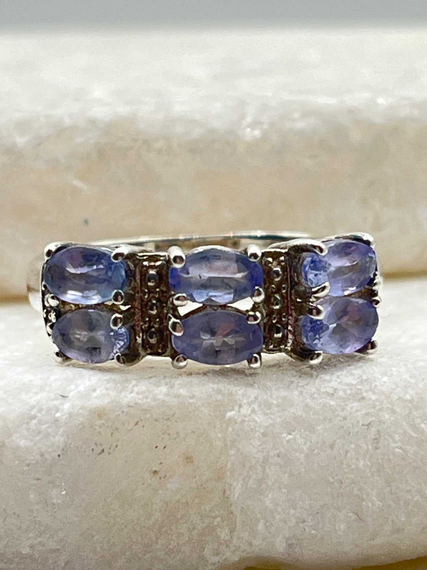 925 Sterling Silver AA Tanzanite Ring - Size O