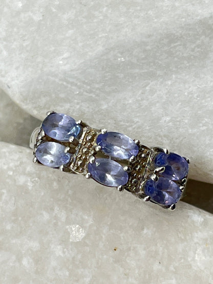 925 Sterling Silver AA Tanzanite Ring - Size O