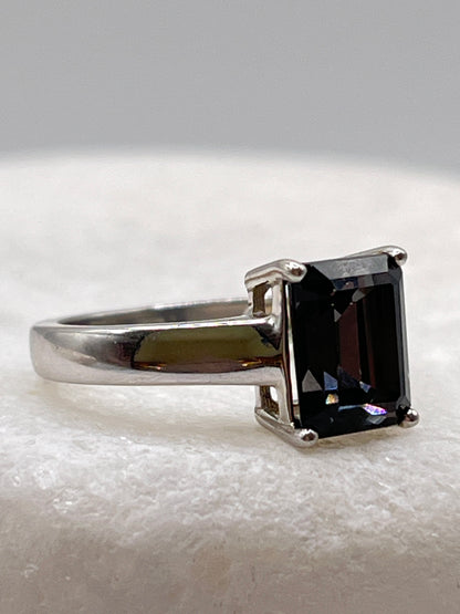 925 Sterilng Silver Marambaia Black Topaz Ring - Size M